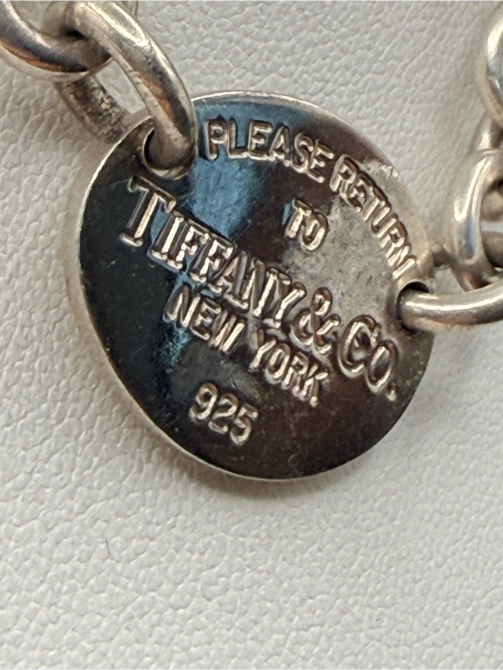 Tiffany & Co. Return to Tiffany Round Tag Bracelet 7.5” Sterling Silver 925